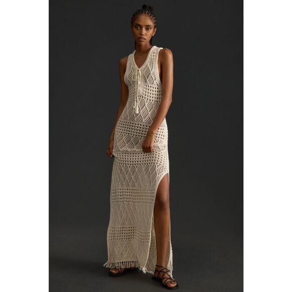 New Mother Womens Skinny Dip Crochet Dress Beachwear Cover-Up Size Small